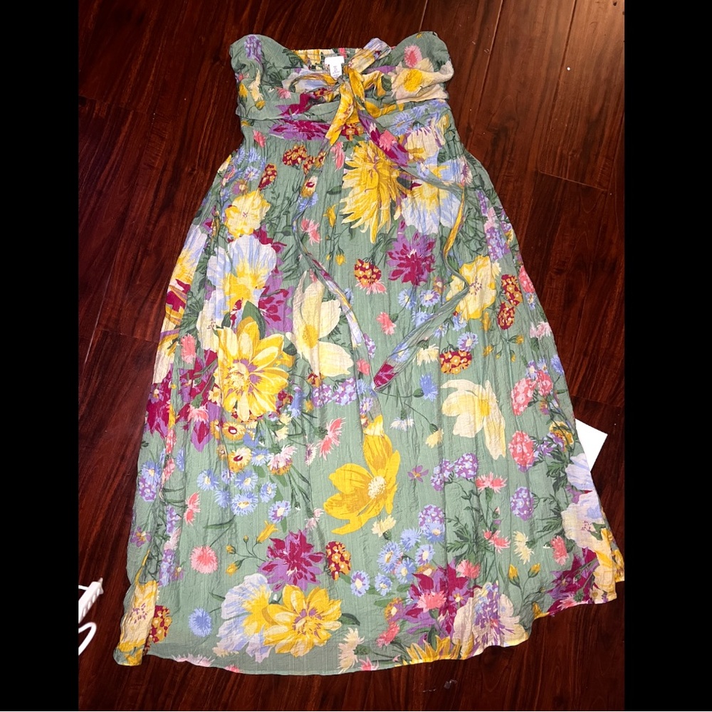 H&M Floral Dress with Yellow and Green